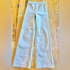 H&M Divided Cream / Off White Corduroy Wide Leg Trousers Women’s Size XS 0